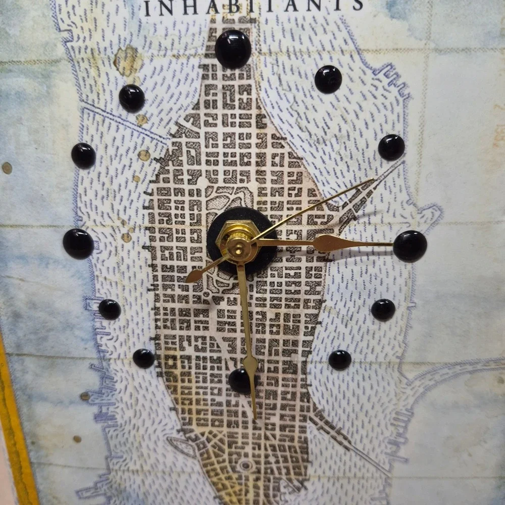 Robert Sullivan RATS Book Clock New York City‎ Map Custom Art Unique Decor